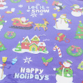 Wholesale Merry Christmas Vinyl Cartoon Glitter Sticker